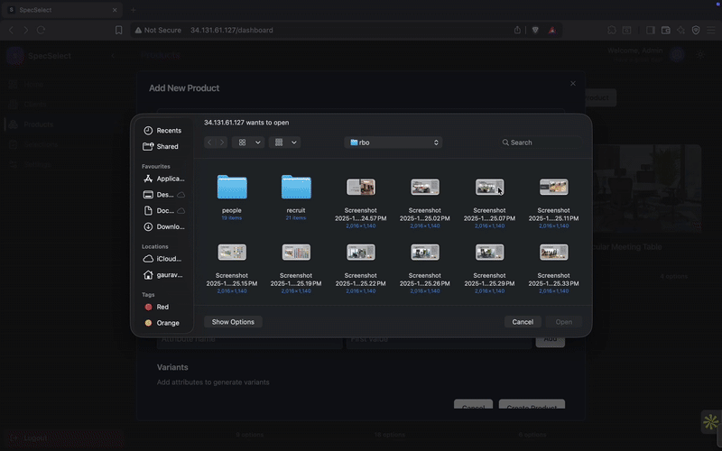 Add products with AI